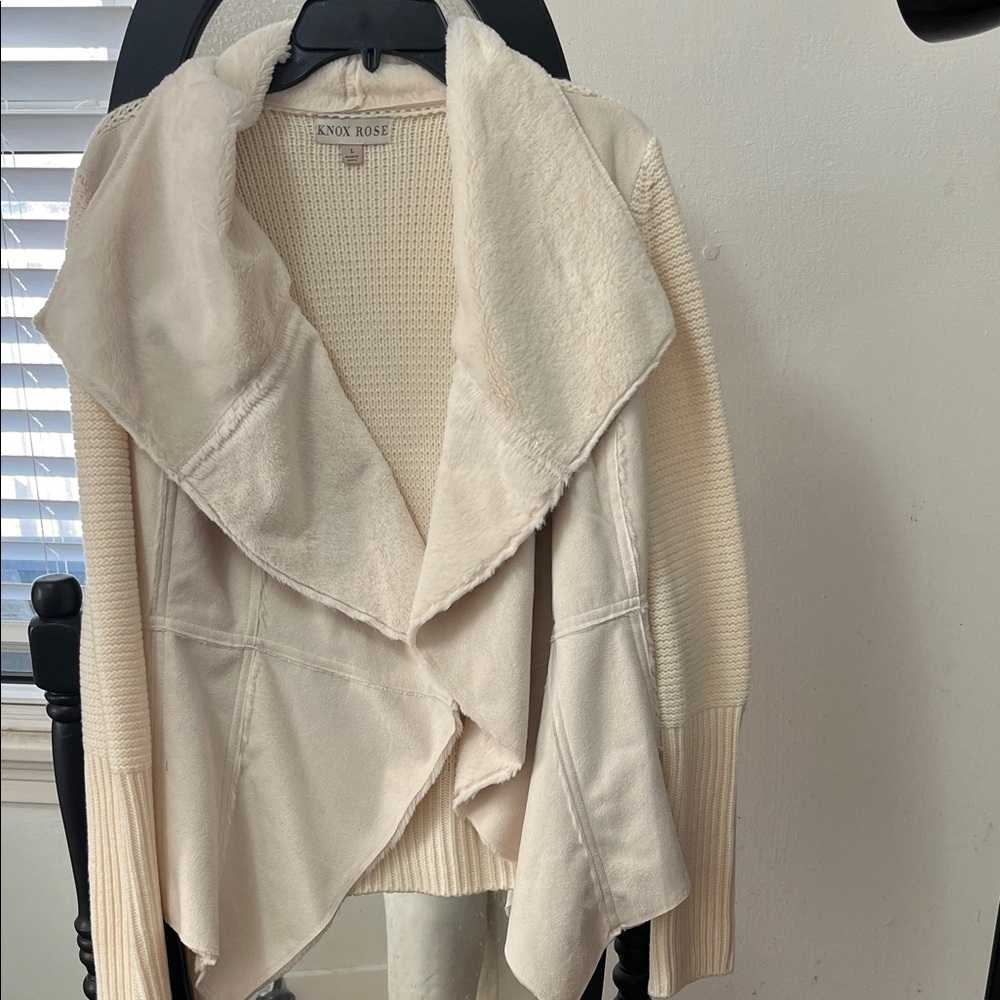 Knox Rose Cream Open-Front Cardigan